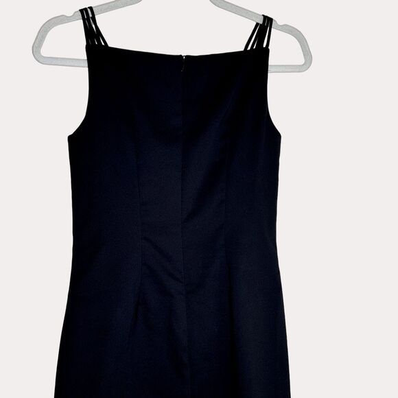 Sangria Petite Beaded Sheath Dress Square Neck Black 4P bv - Picture 7 of 10